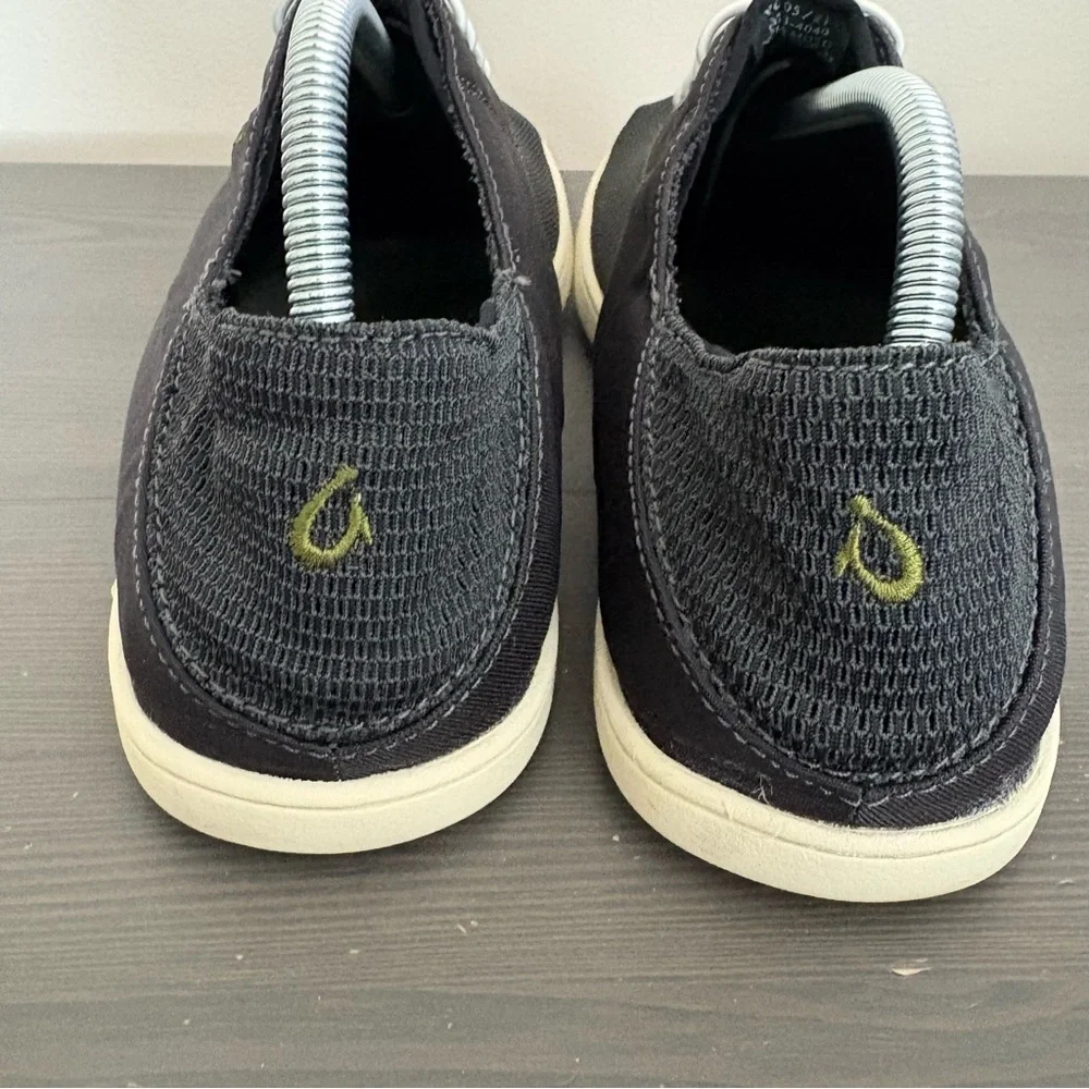 Olukai Nohea Mens Moku Slip On Mesh Boat Sneakers Black Size 10 - Picture 4 of 8